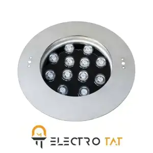 چراغ استخری توکار استیل 24w تک رنگ
