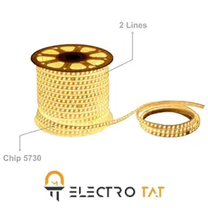 ریسه شلنگی LED SMD VSST-5730 شیله (طلایی) 