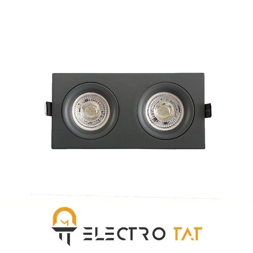 قاب هالوژن دو شعله EA-112-2 طوسی 
