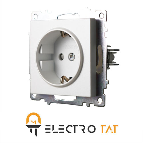 پریز برق ارت دار با محافظ کودک نستک مدل Evidente