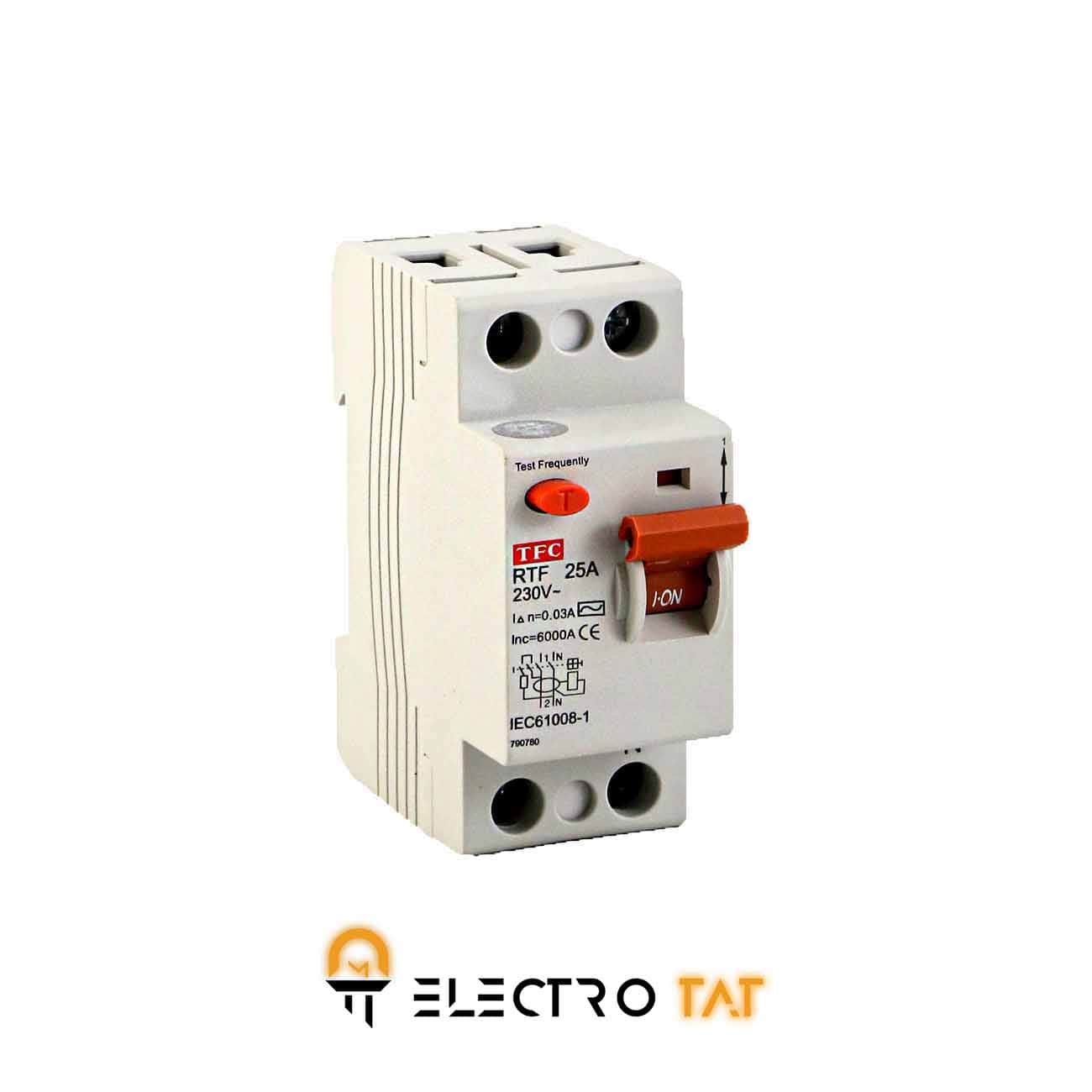 کلید محافظ جان تکفاز (RCCB) 40 آمپر AEG (توس فیوز)