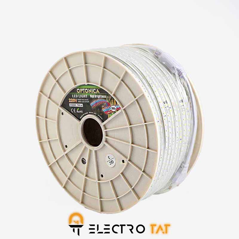 ریسه شلنگی 2835 تک ردیفه وایرلس تراکم 120 لامپ اپتونیکا (OP_2835_120ND_8mm)