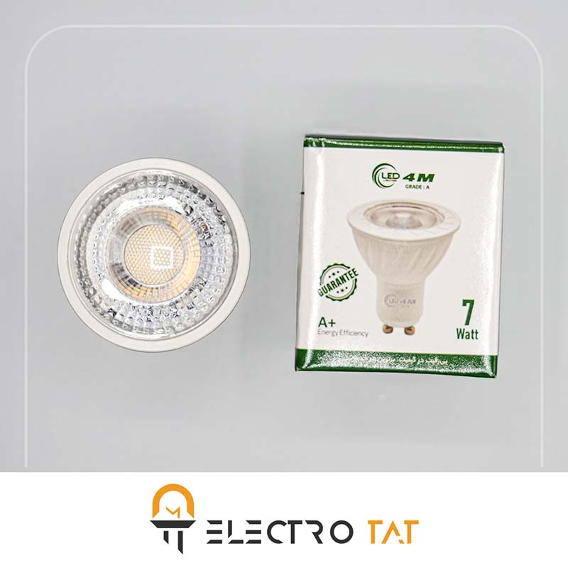 لامپ هالوژنی 7 وات SMD سرپیچ GU10 (استارتی) 4M