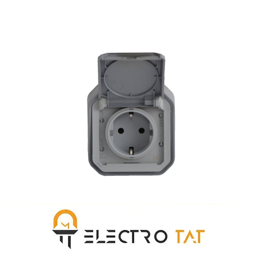 پريز برق روكار طوسی ضد آب پلکسو لگراند كد ٦٩٧٣٣