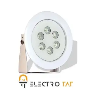 چراغ استخری پایه دار روکار ضد آب ۶ وات تک رنگ مدل 6RE