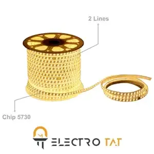 ریسه شلنگی LED SMD VSST-5730 شیله (نقره ای) 