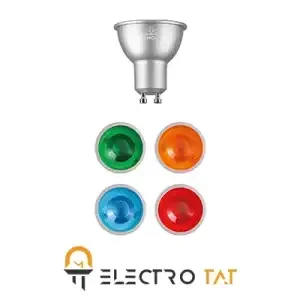 لامپ هالوژن رنگی SH-GU10 5W شعاع