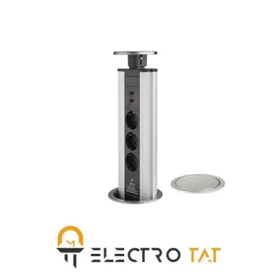 پریز توکار ملونی استیل کد ۱۰۰۰۶ 