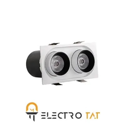 چراغ سقفی توکار دو شعله فکی متحرک کد 5770