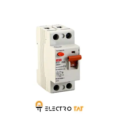 کلید محافظ جان تکفاز ( RCCB ) 25 آمپر AEG ( توس فیوز )
