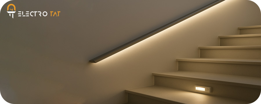 انواع نورپردازی زیرپله و کنارپله