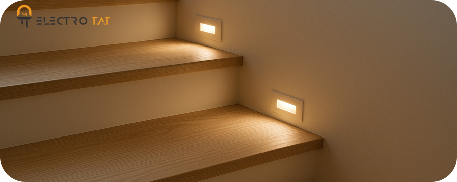 راز طراحی داخلی لوکس: تأثیر چراغ زیر پله و کنار پله در زیبایی فضا