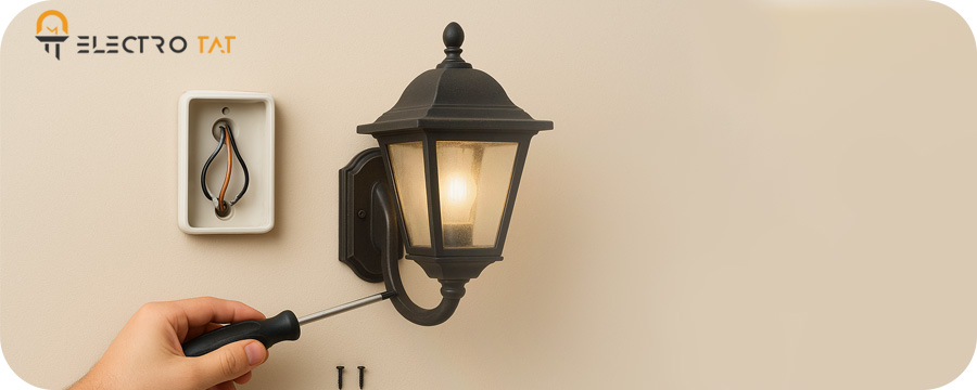 نحوه نصب چراغ دیواری حیاطی و پارکی