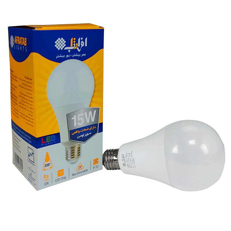 لامپ LED ال ای دی 15 وات حبابی افراتاب